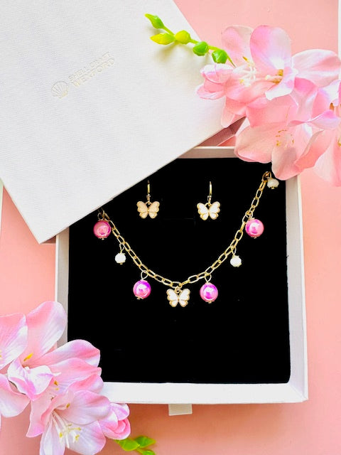 "Pink Purity" Bracelet & Earring Set