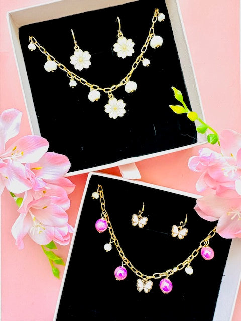 "Pink Purity" Bracelet & Earring Set