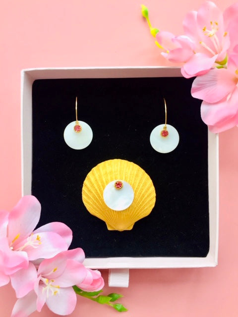 Brooch Set "Coralia"