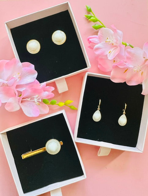 White Tide Drops - Gold