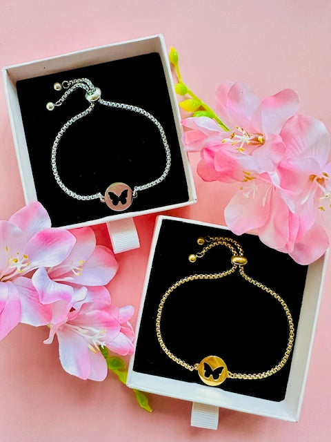 Bracelet "Butterfly" (silver colour)