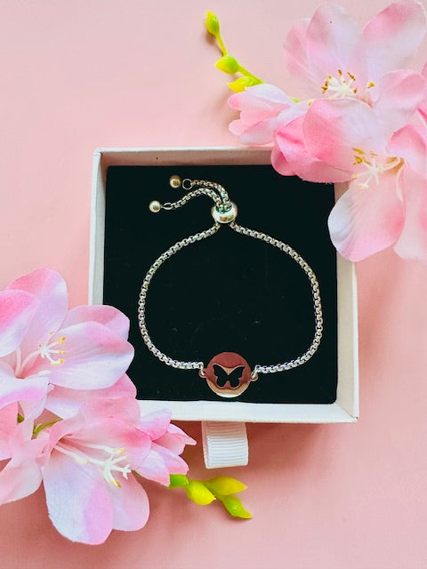 Bracelet "Butterfly" (silver colour)