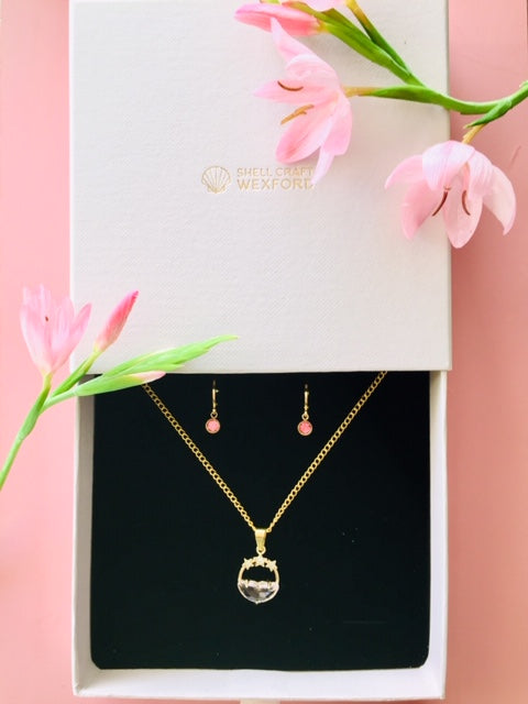 Necklace Set "Stars Over The Ocean" - pink