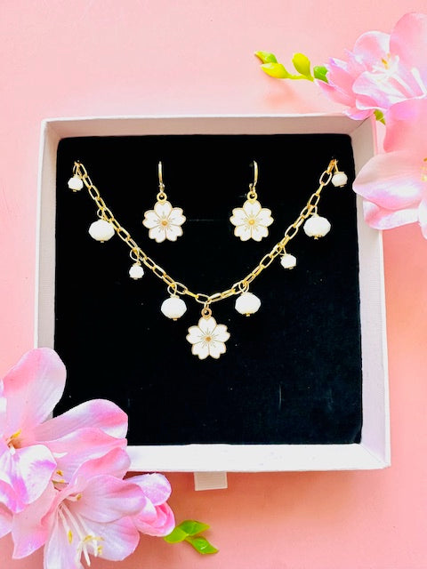 "Cherry Blossom" Bracelet & Earring Set