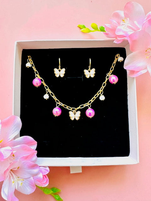 "Pink Purity" Bracelet & Earring Set