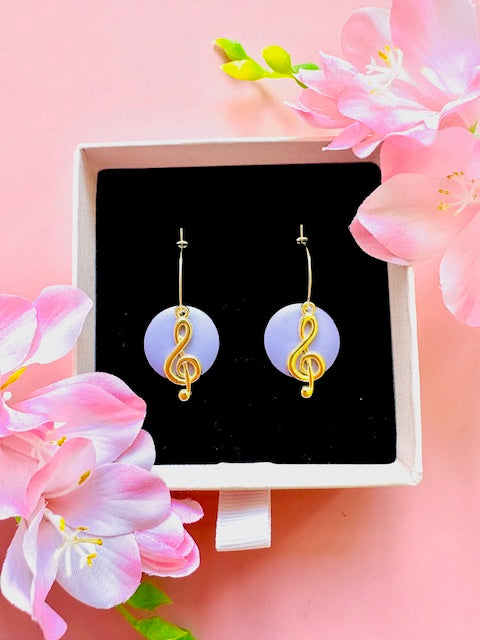 "Purple Fleadh" Earrings