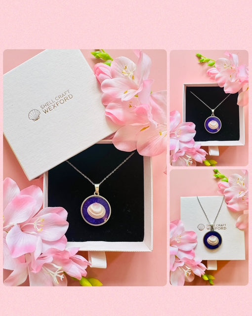 Purple Tide Seashell Necklace