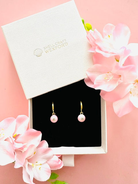 Blush Pearl Charm Earrings