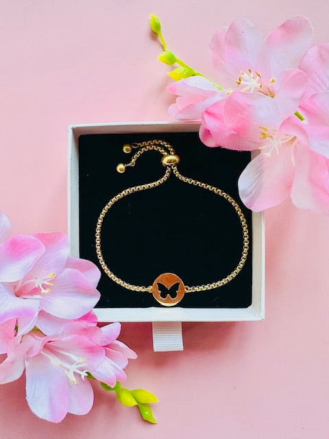 Bracelet "Butterfly" (gold colour)
