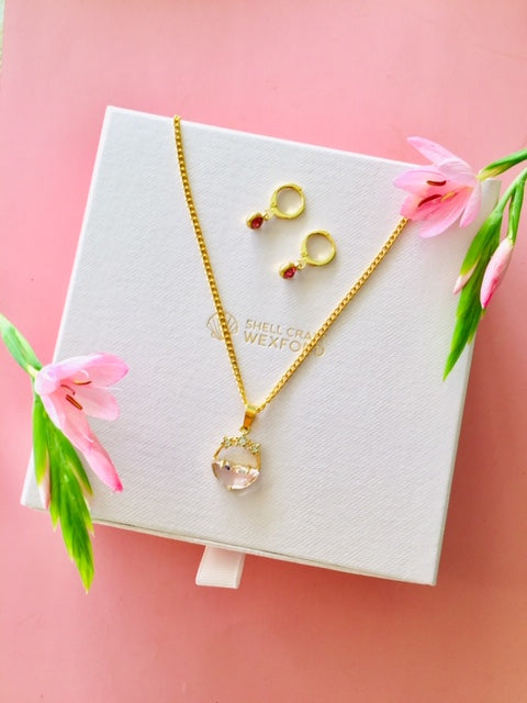 Necklace Set "Stars Over The Ocean" - pink